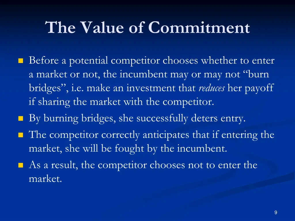 the value of commitment