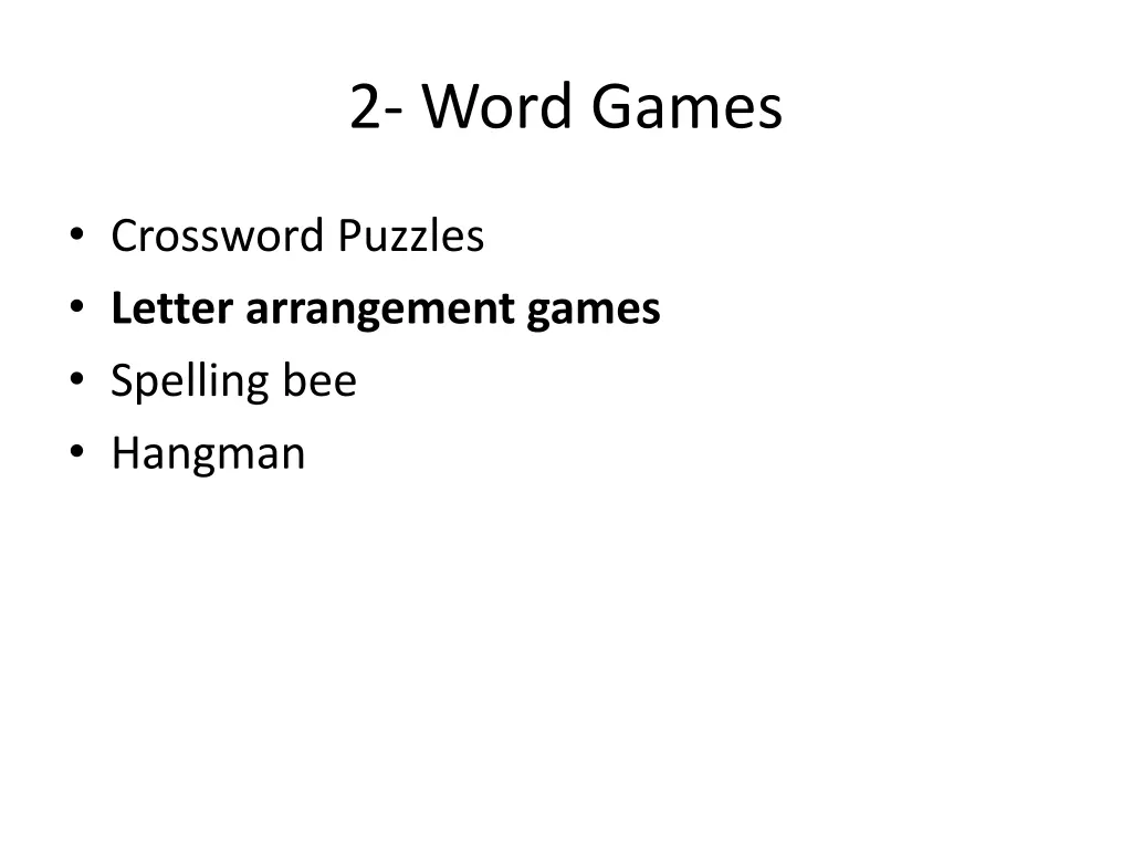 2 word games