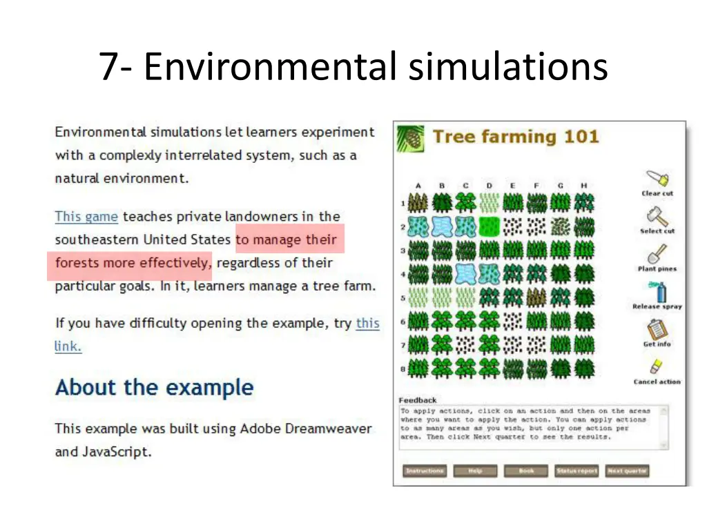 7 environmental simulations