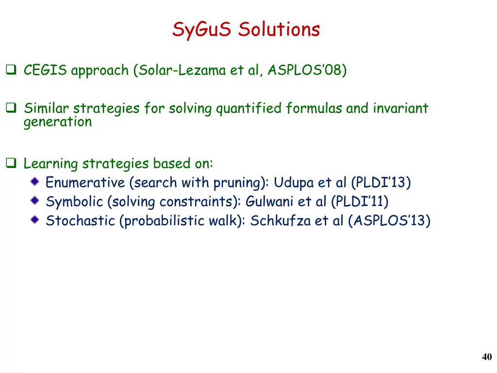 sygus solutions