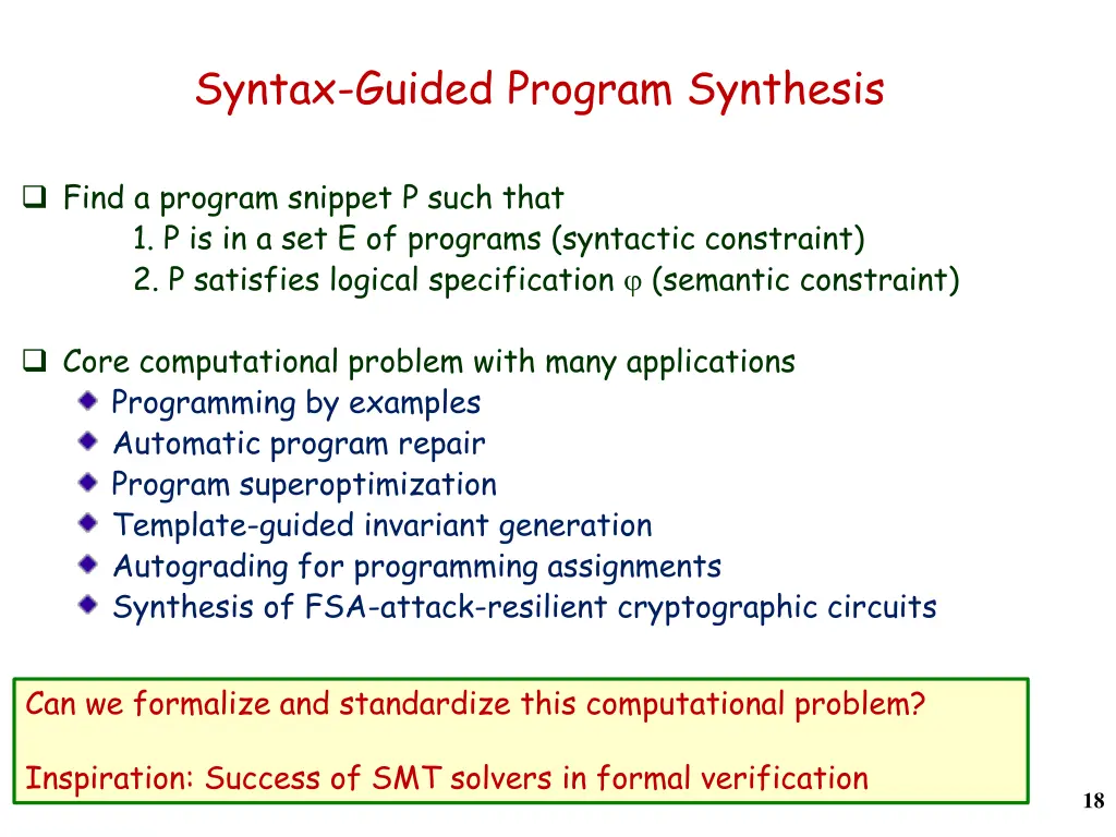 syntax guided program synthesis 1