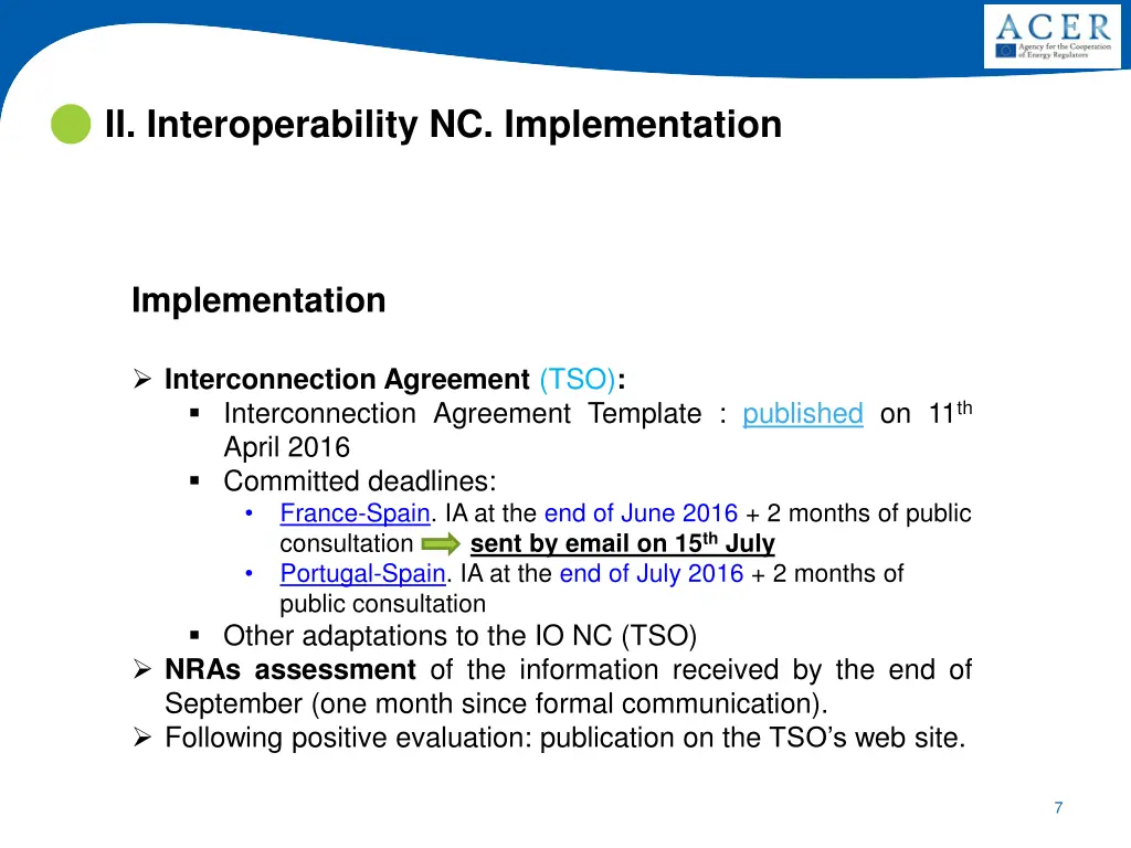 ii interoperability nc implementation