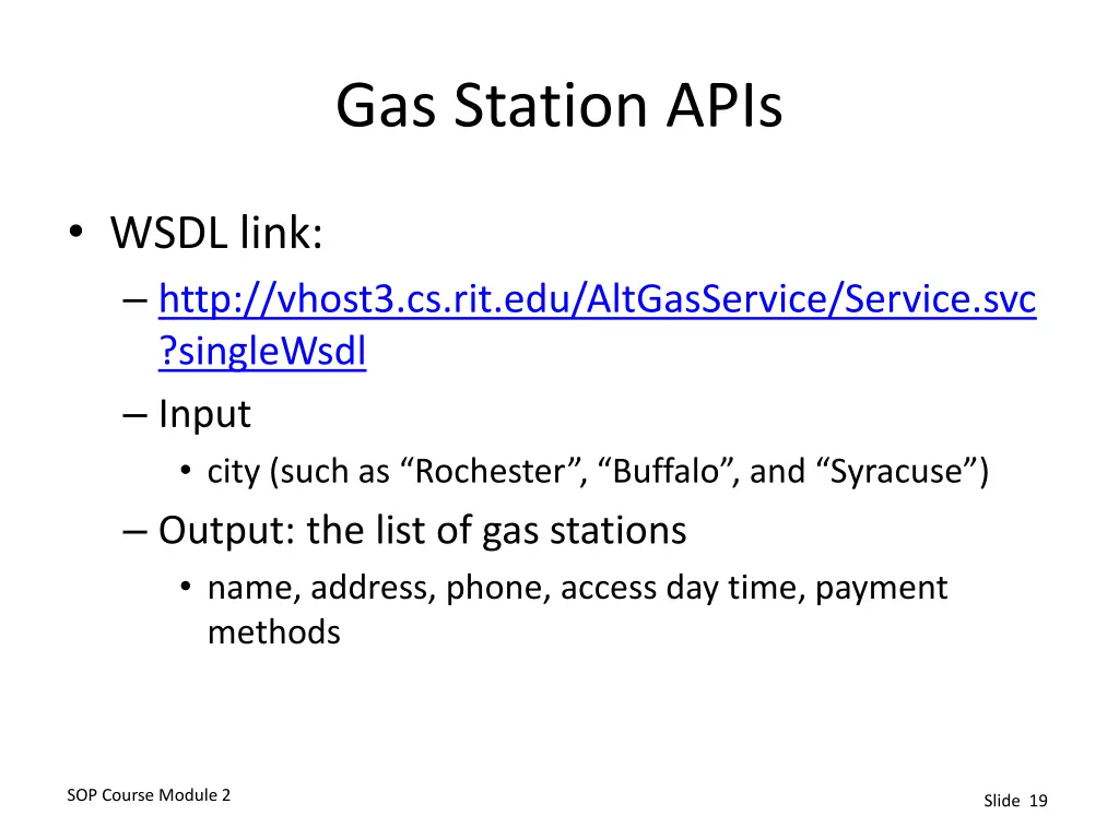 gas station apis