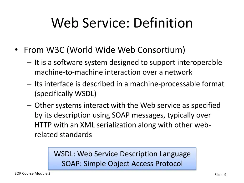 web service definition