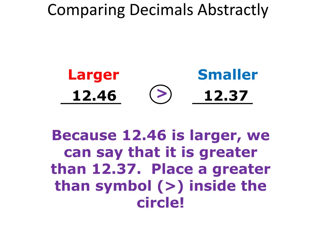 comparing decimals abstractly 2