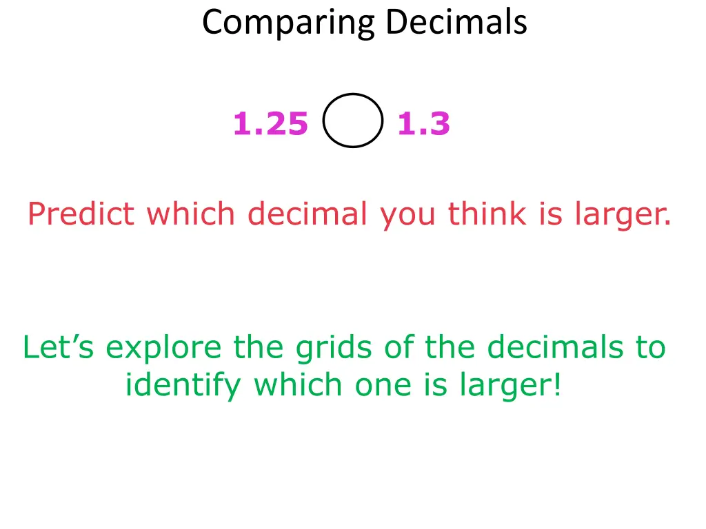 comparing decimals