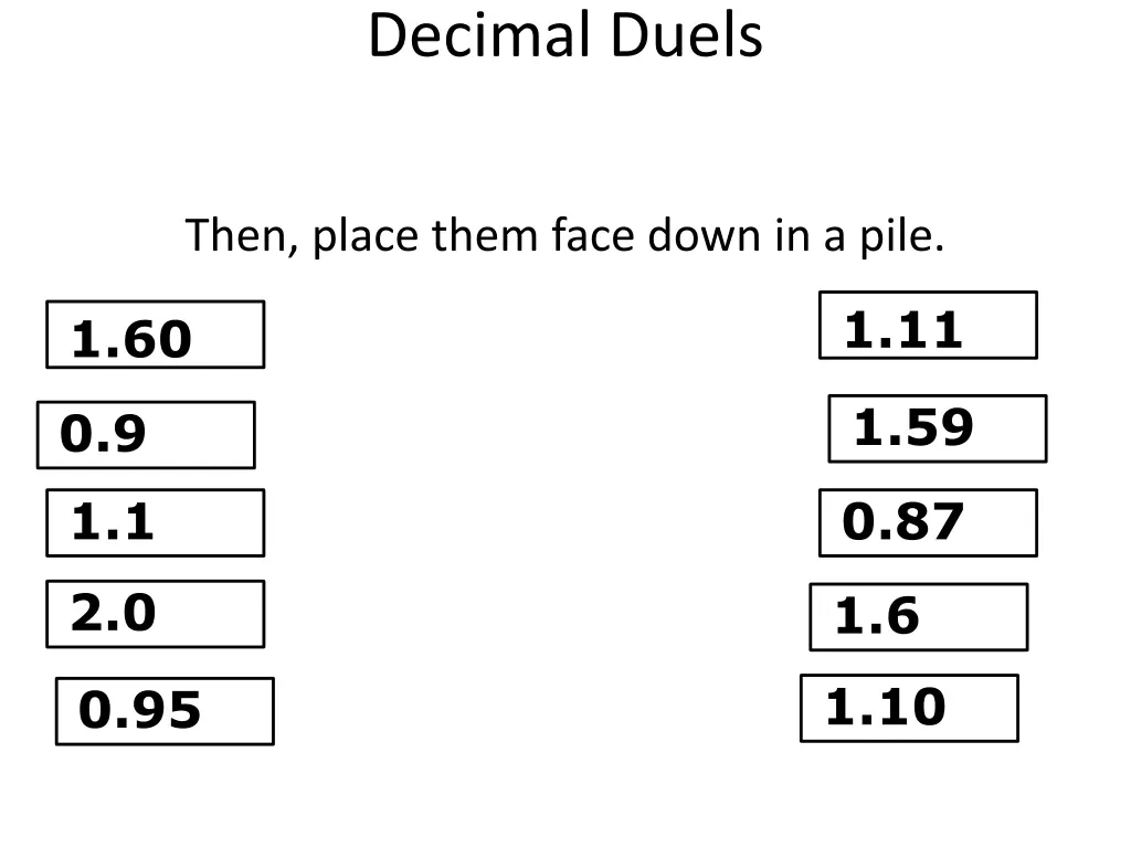 decimal duels 1