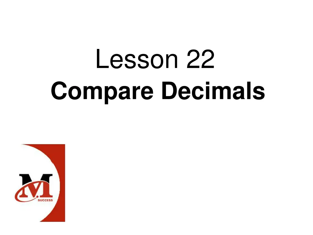 lesson 22 compare decimals 1