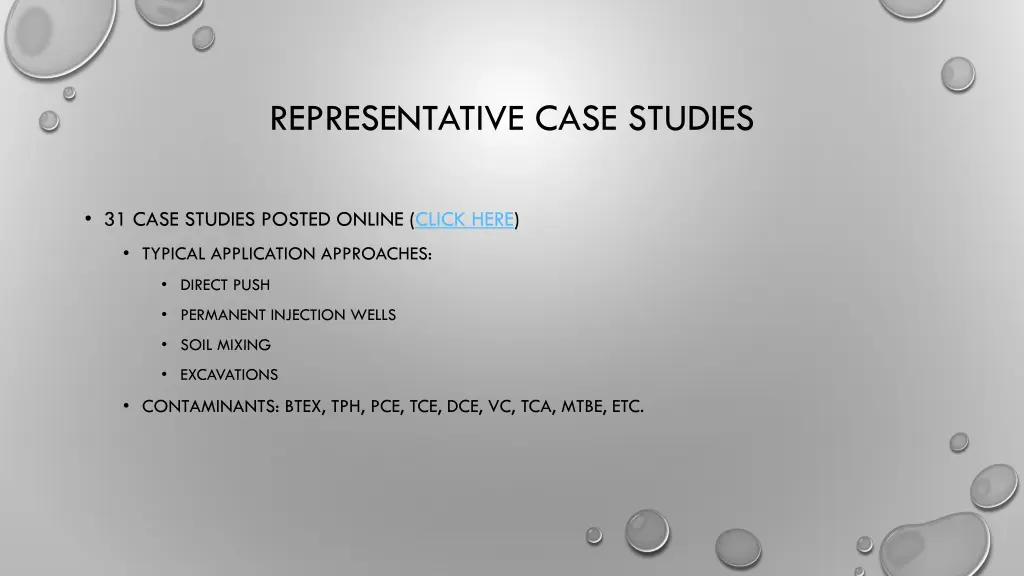 representative case studies