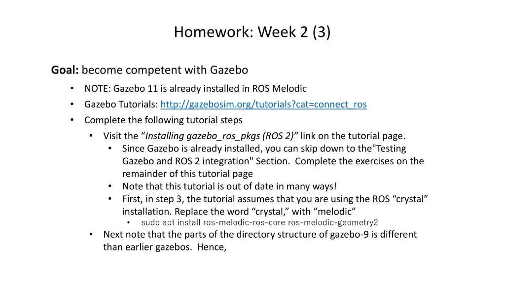 homework week 2 3