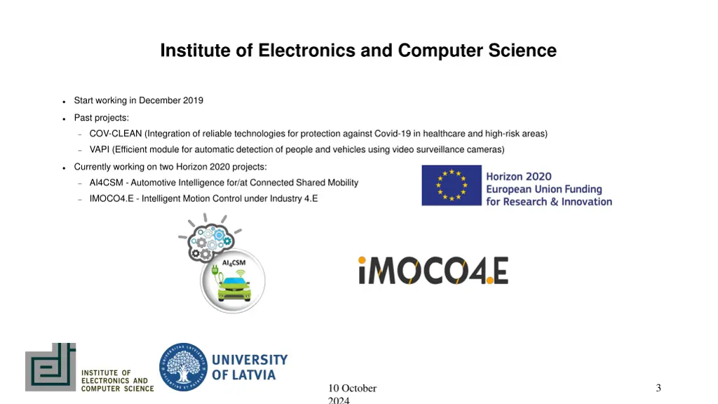 institute of electronics and computer science