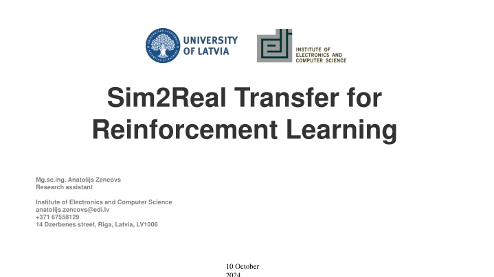 sim2real transfer for reinforcement learning