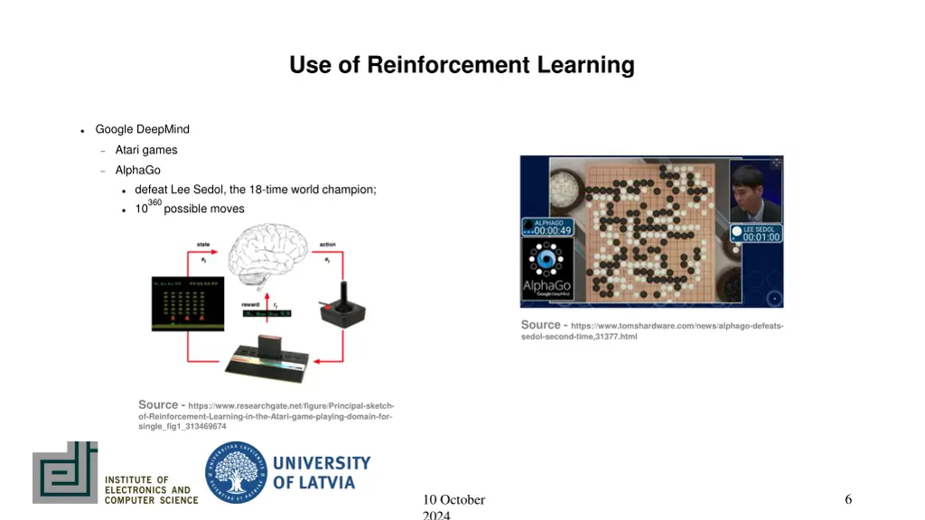 use of reinforcement learning