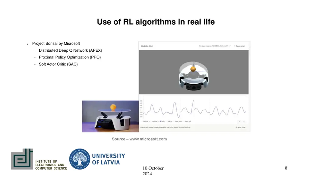 use of rl algorithms in real life