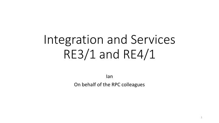 integration and services re3 1 and re4 1