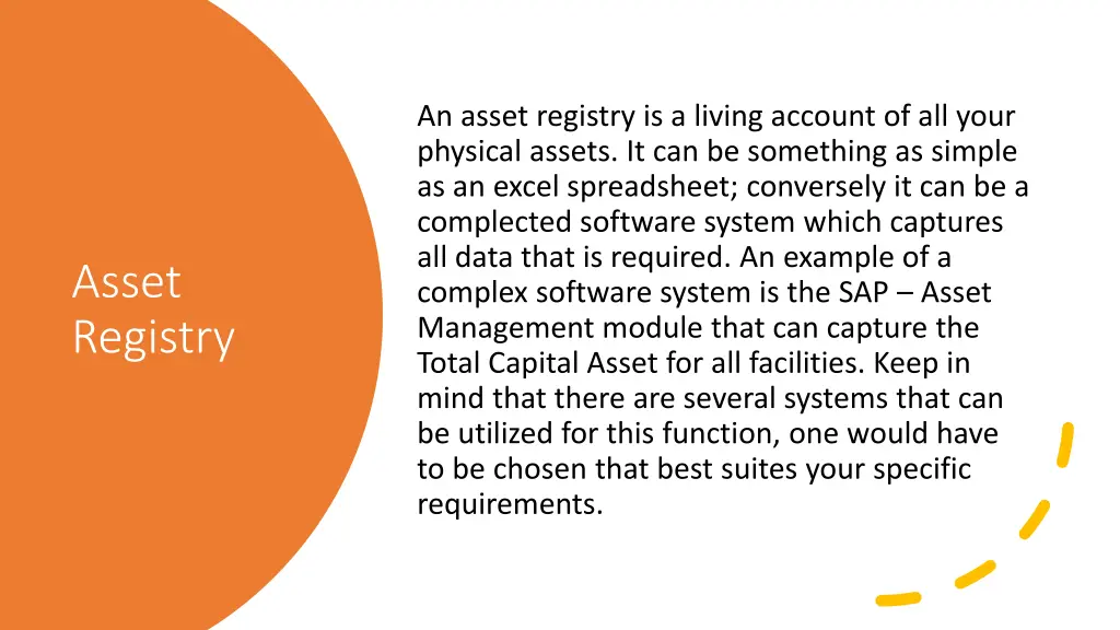 an asset registry is a living account of all your