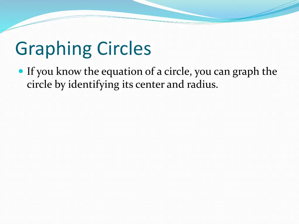 graphing circles