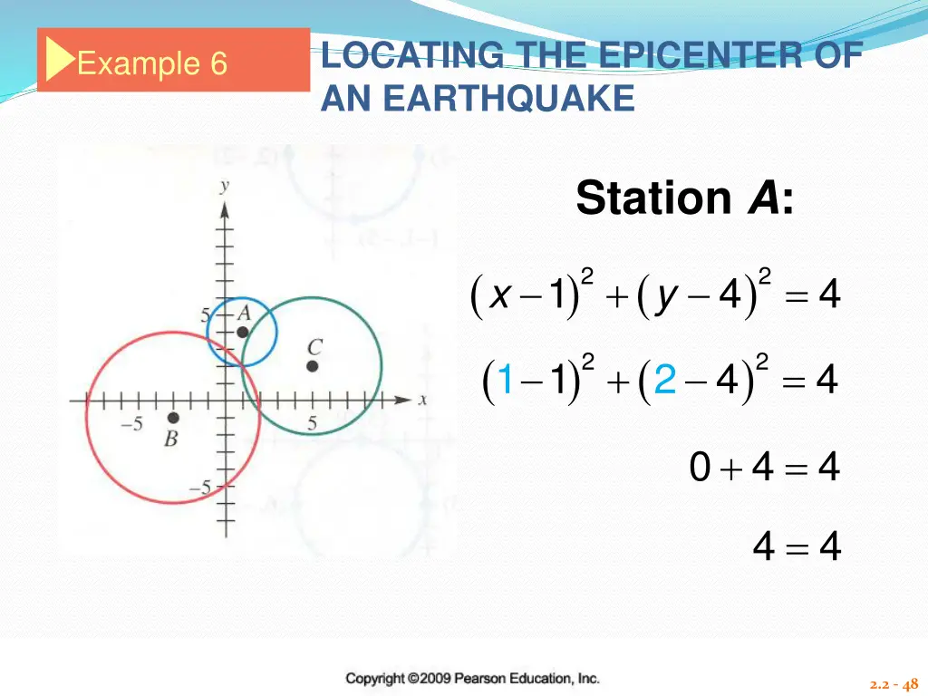 locating the epicenter of an earthquake