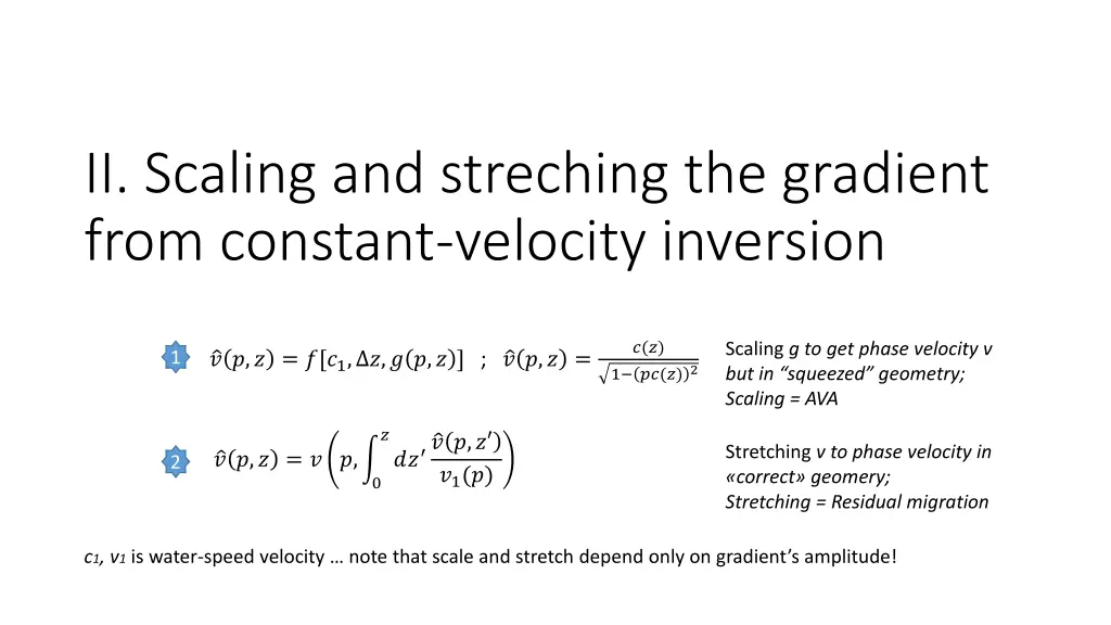 ii scaling and streching the gradient from