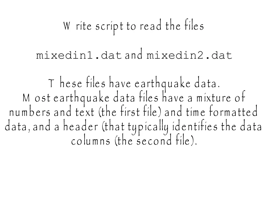 w rite script to read the files