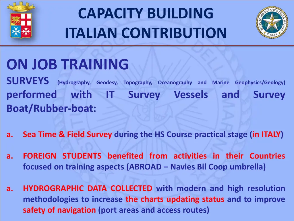 capacity building italian contribution 1