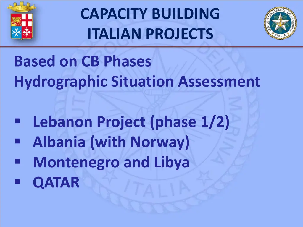 capacity building italian projects