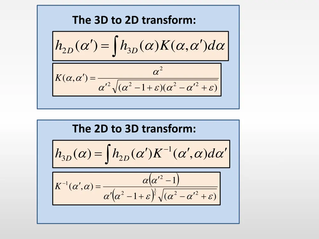 the 3d to 2d transform