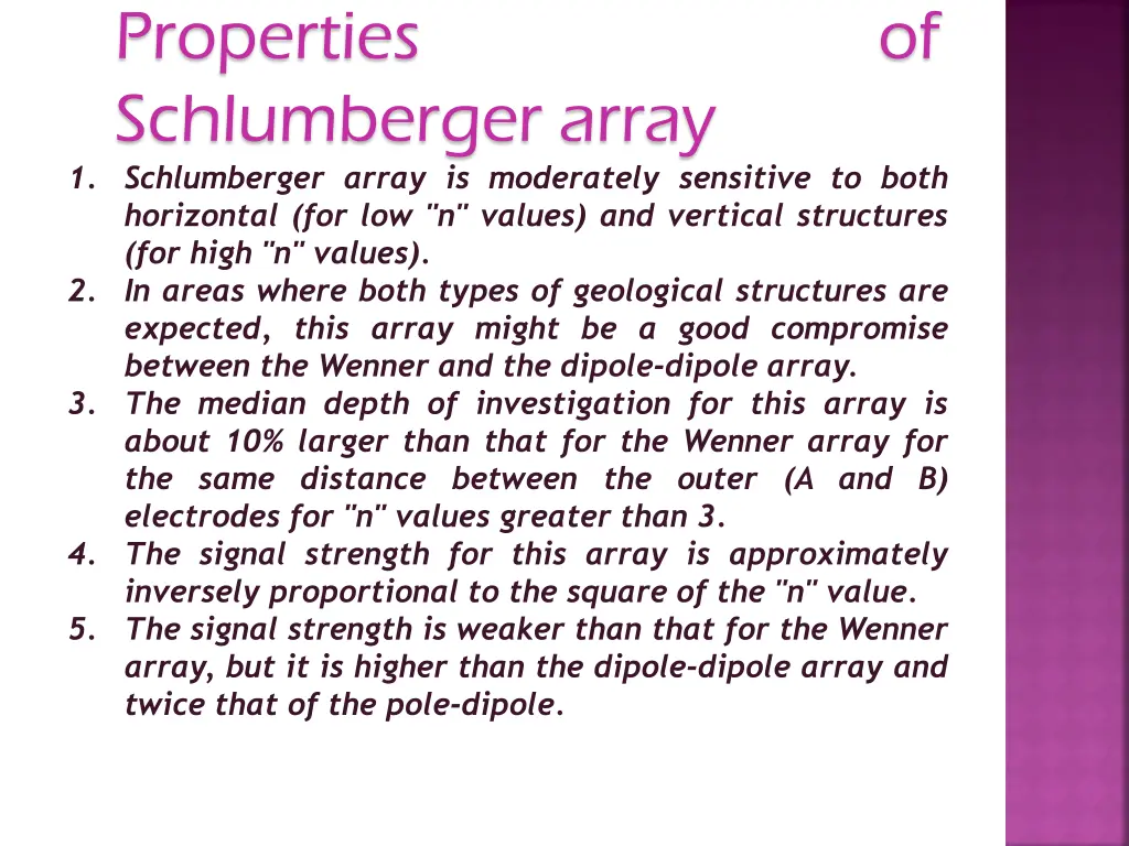 properties schlumberger array 1 schlumberger