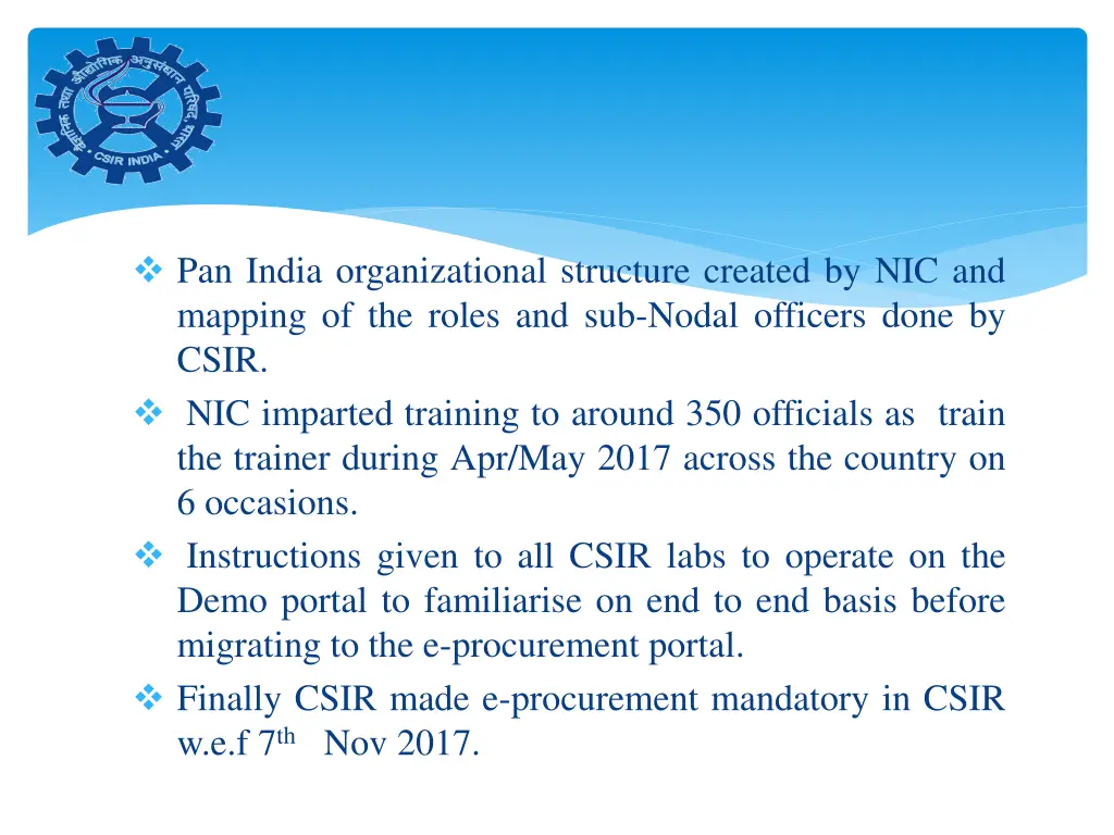 pan india organizational structure created