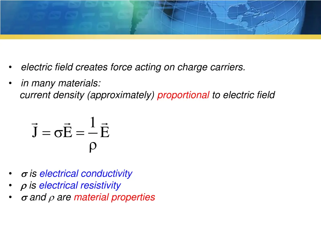 electric field creates force acting on charge