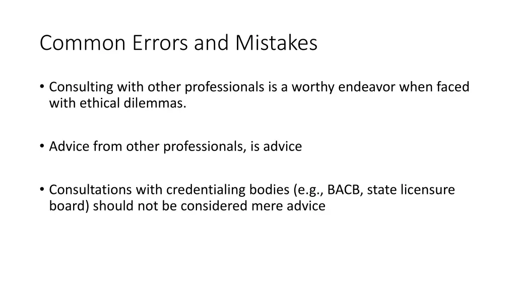 common errors and mistakes 2