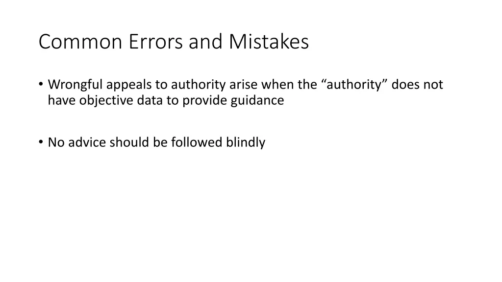 common errors and mistakes 3