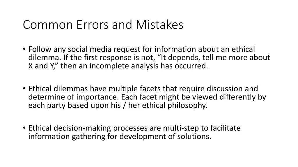 common errors and mistakes 4