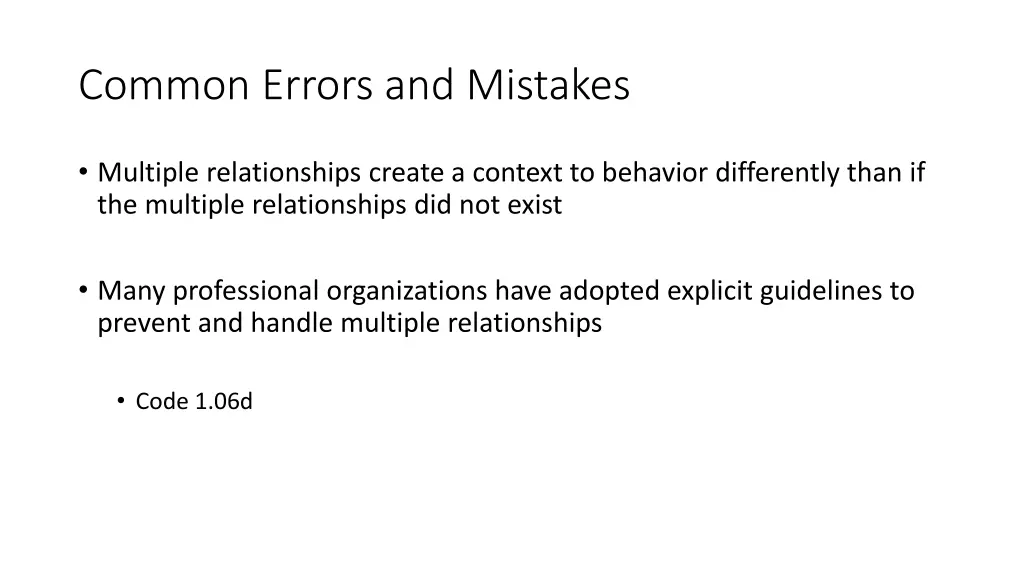 common errors and mistakes 6