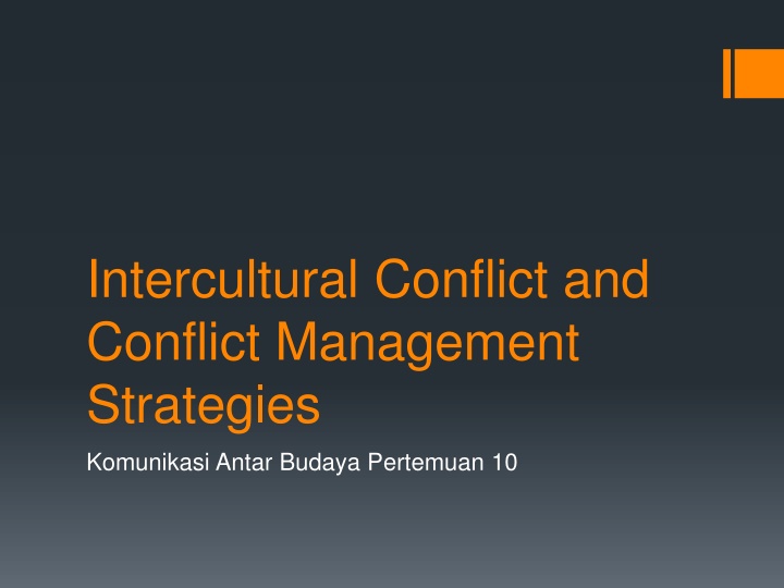 intercultural conflict and conflict management