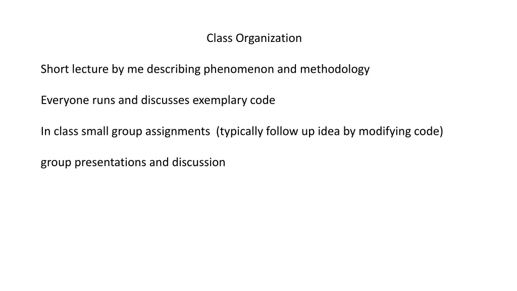 class organization