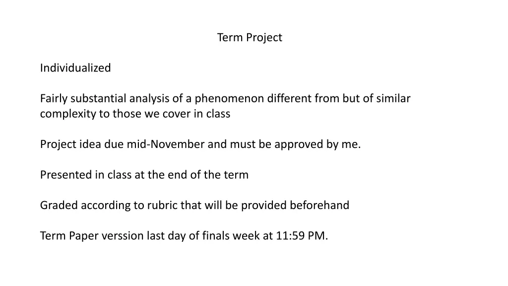 term project