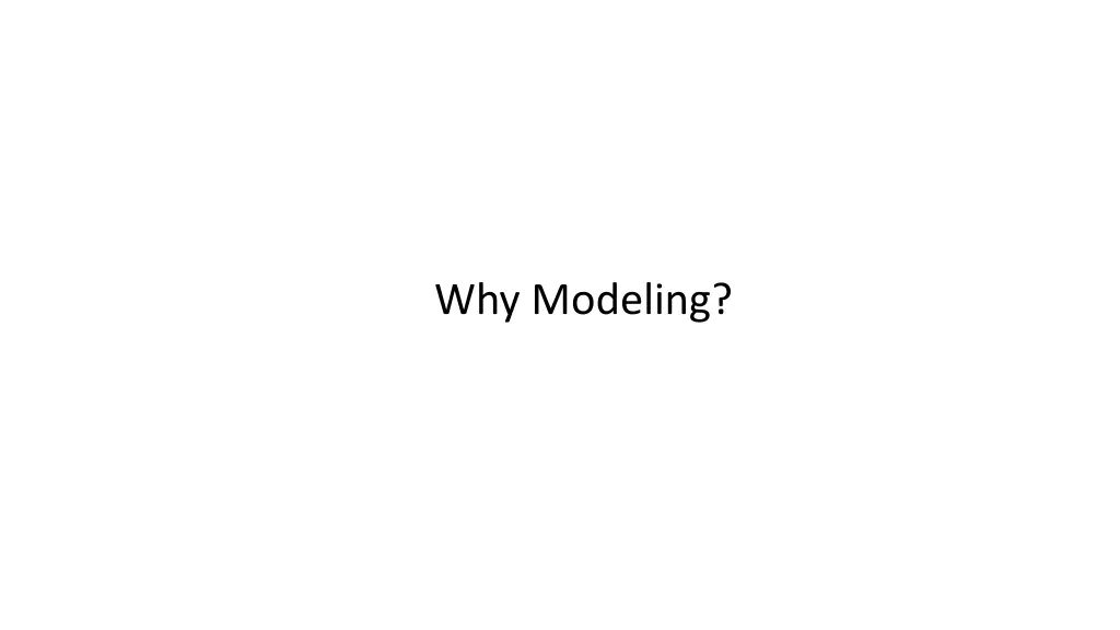 why modeling