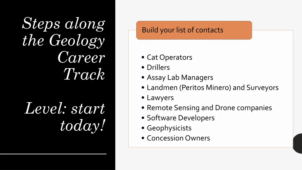 steps along the geology career track 2