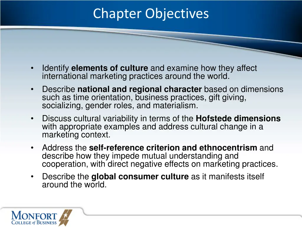 chapter objectives