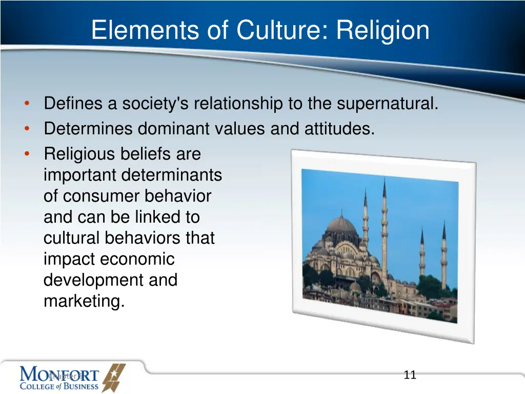 elements of culture religion