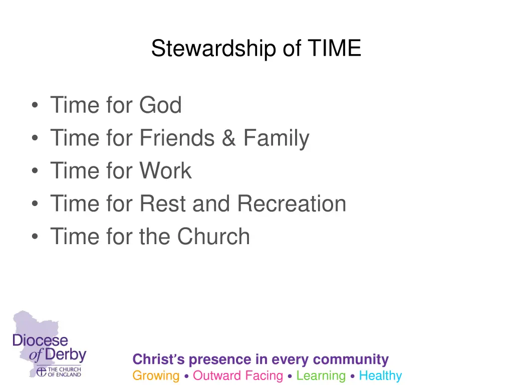 stewardship of time