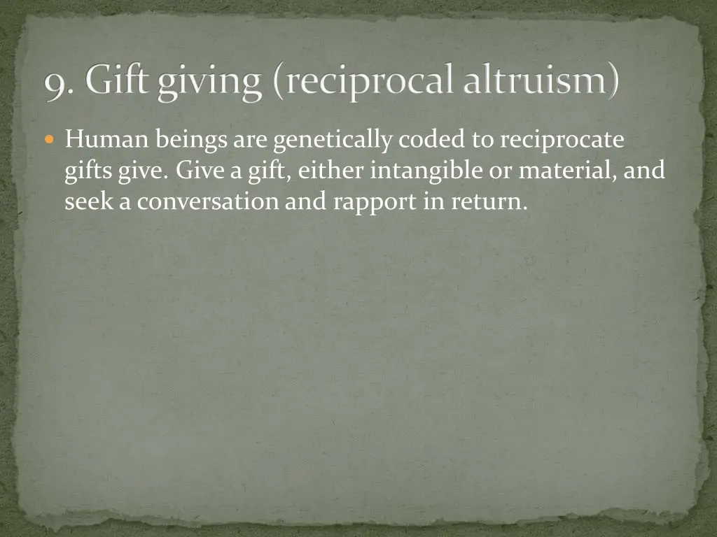 9 gift giving reciprocal altruism