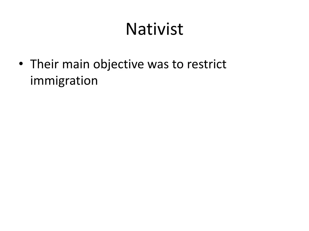 nativist