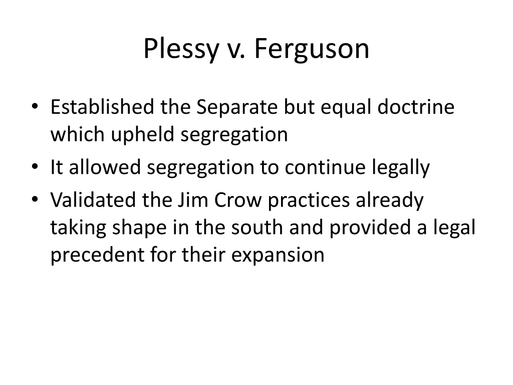 plessy v ferguson