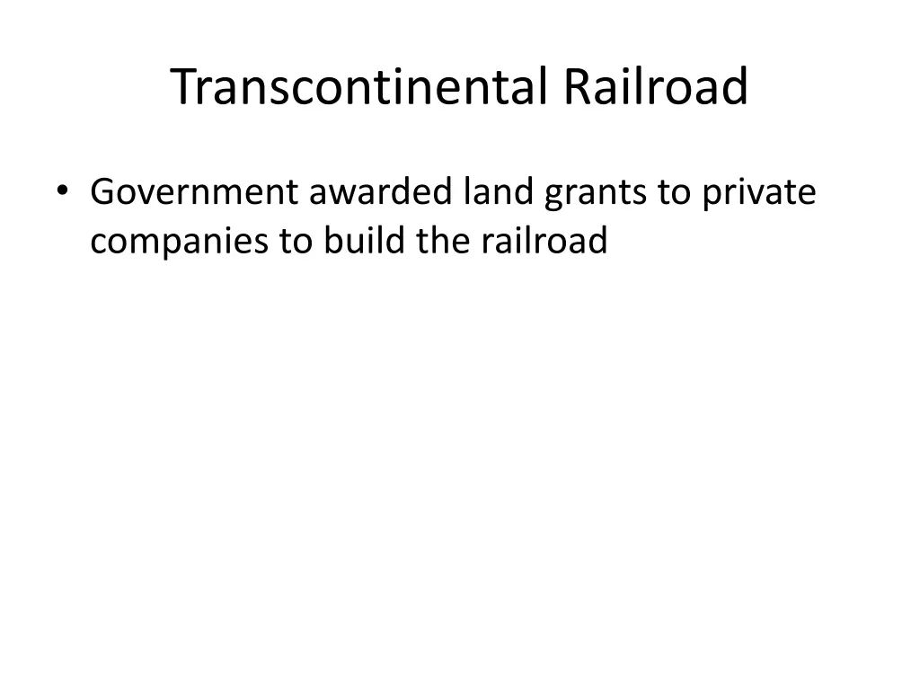 transcontinental railroad