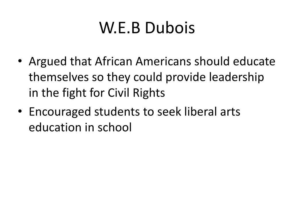 w e b dubois