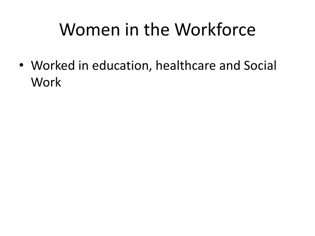 women in the workforce