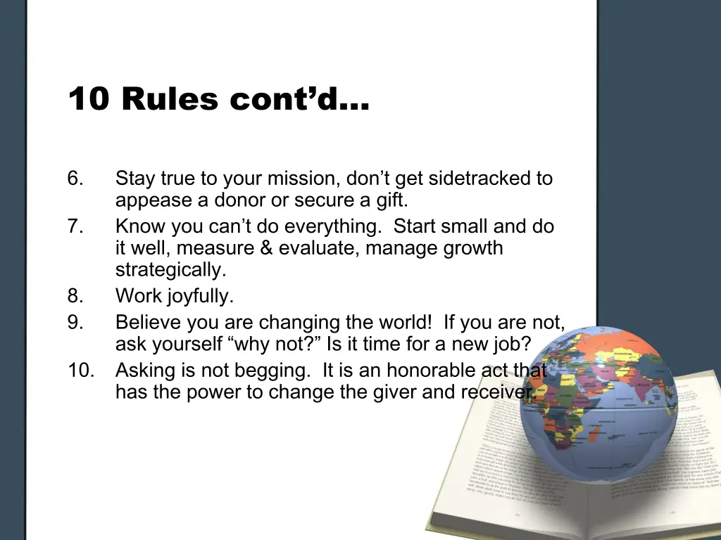 10 rules cont d