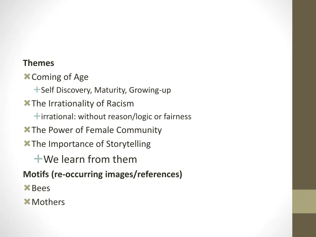 themes coming of age self discovery maturity